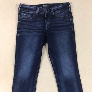 Silver Jeans Suki Capri Stretch W29 L22.5 Distres